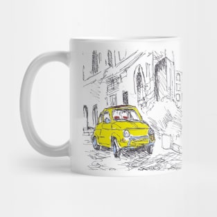 Italian vintage car - trasparent background Mug